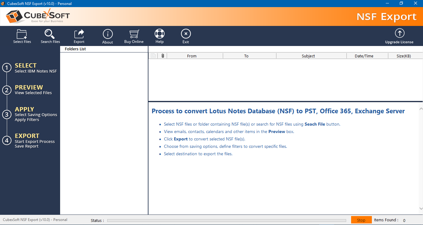 Lotus Notes to O365 Migration Tool