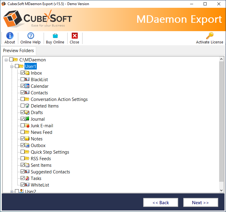 MDaemon All Folder Export to Outlook 365