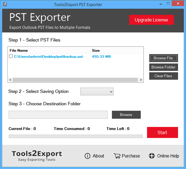 PST File Exporter Tool - click for full size