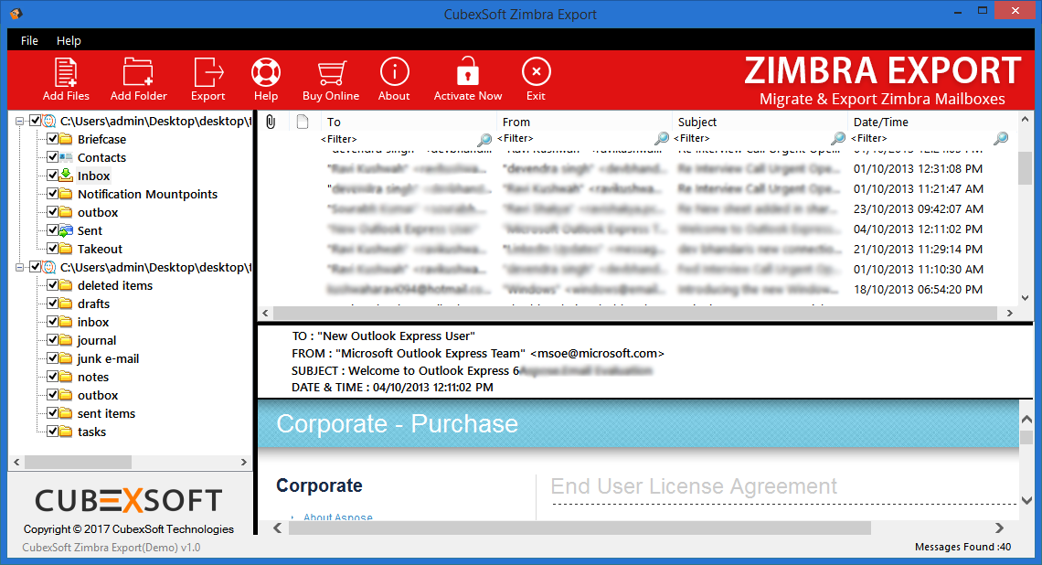 Export Email Addresses from Zimbra 3.8