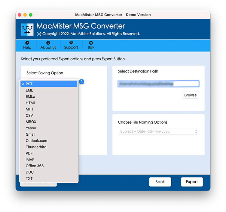 MSG File Converter Mac screenshot